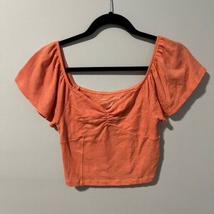 American Eagle Orange cropped top size XS